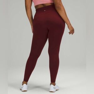 E - Lululemon Wunder Train High-Rise Tight 28"
Red Merlot
